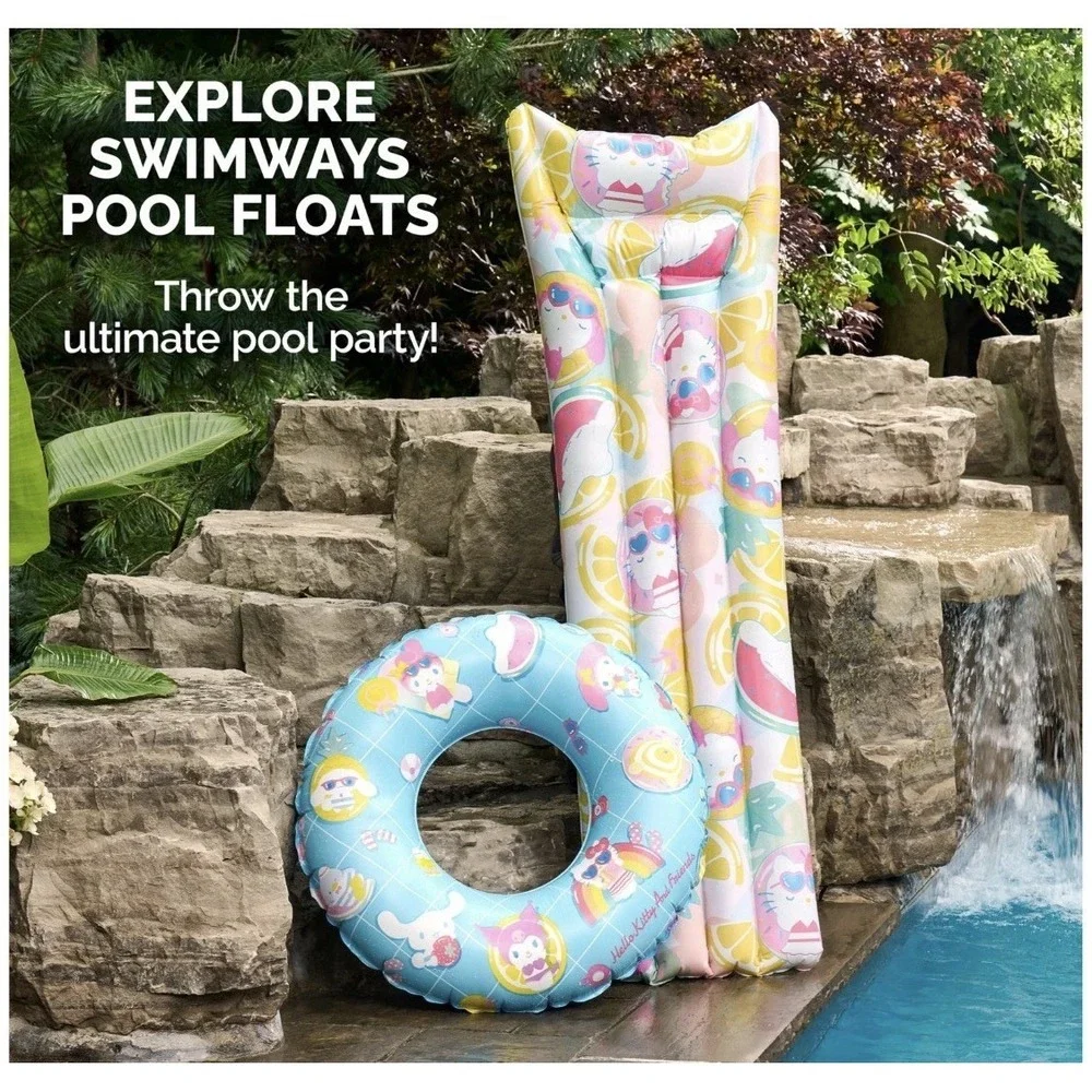 Hello Kitty Suntanner Pool Float, Inflatable Pool Floats & Kids Pool Toys, Sw...